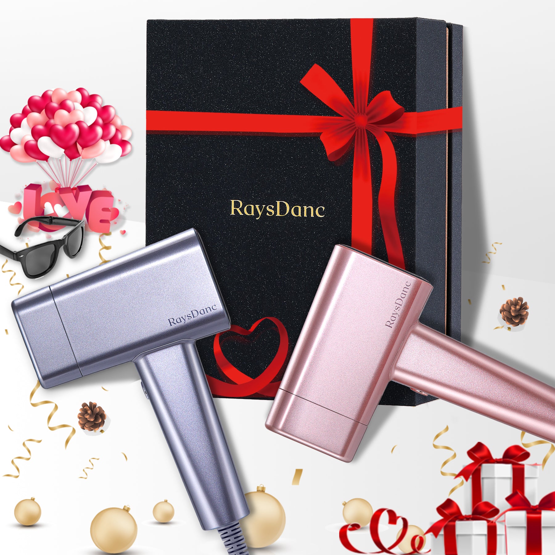 RaysDanc At Home Ice-cooling IPL Hair Remover (Rosy)