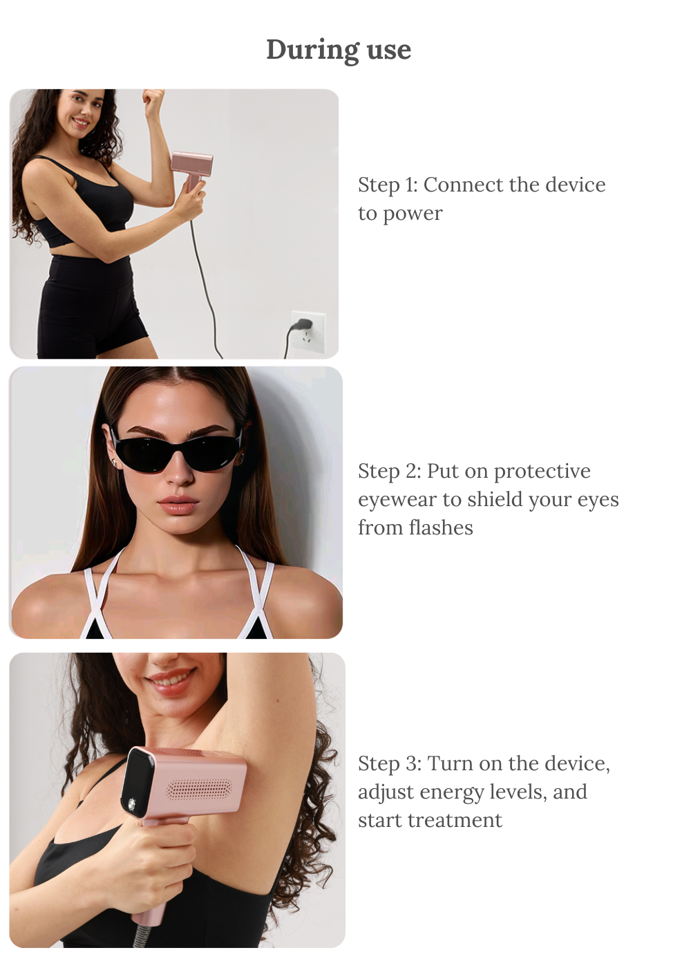 RaysDanc IPL laser hair remover how to use step by step, how to use IPL Laser Hair Removal at home, Permanent Hair Removal Remove body face underarms hair permanently