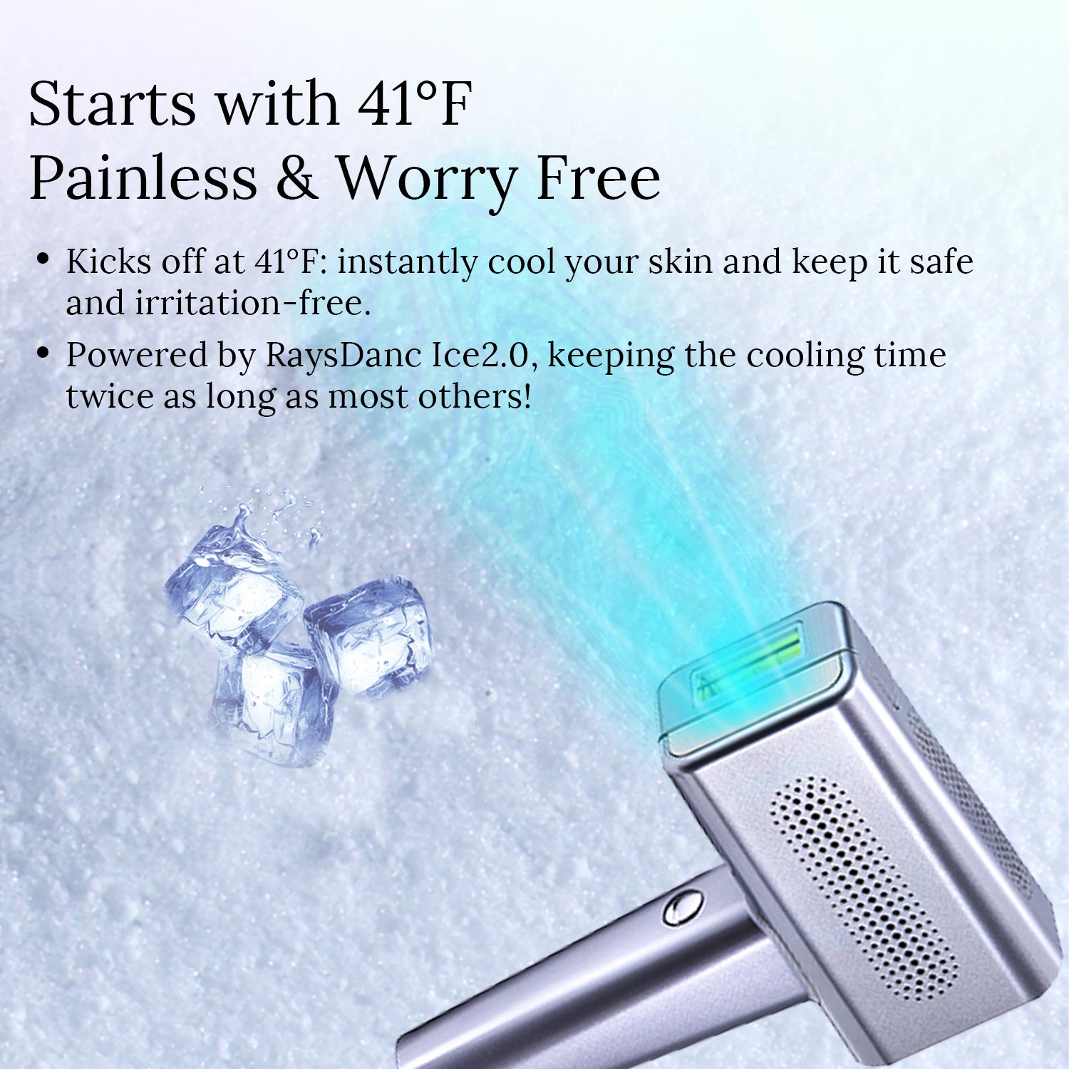RaysDanc Ice Cooling IPL Hair Removal Device Silver