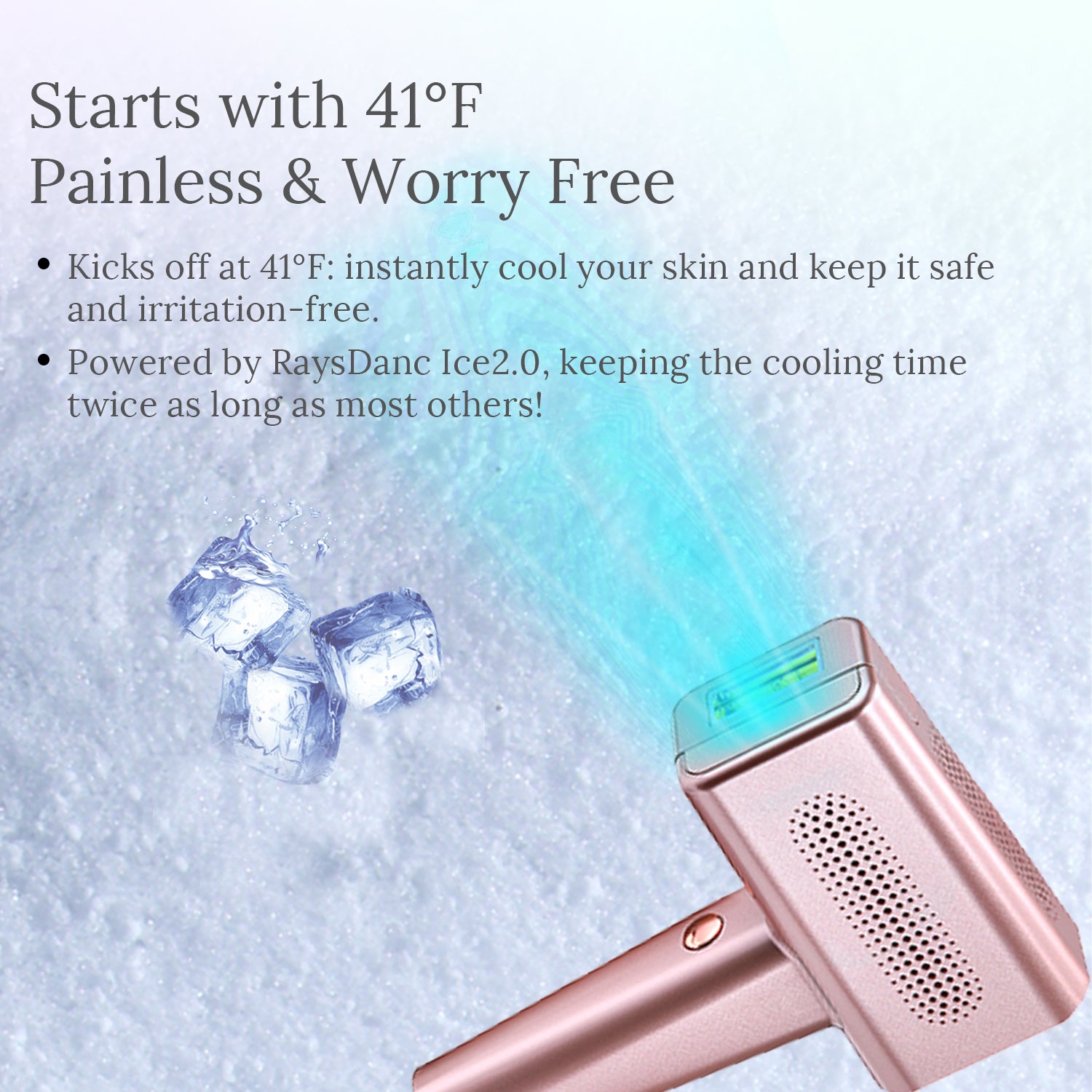 RaysDanc Home Use Ice-cooling IPL Hair Remover (Rosy)